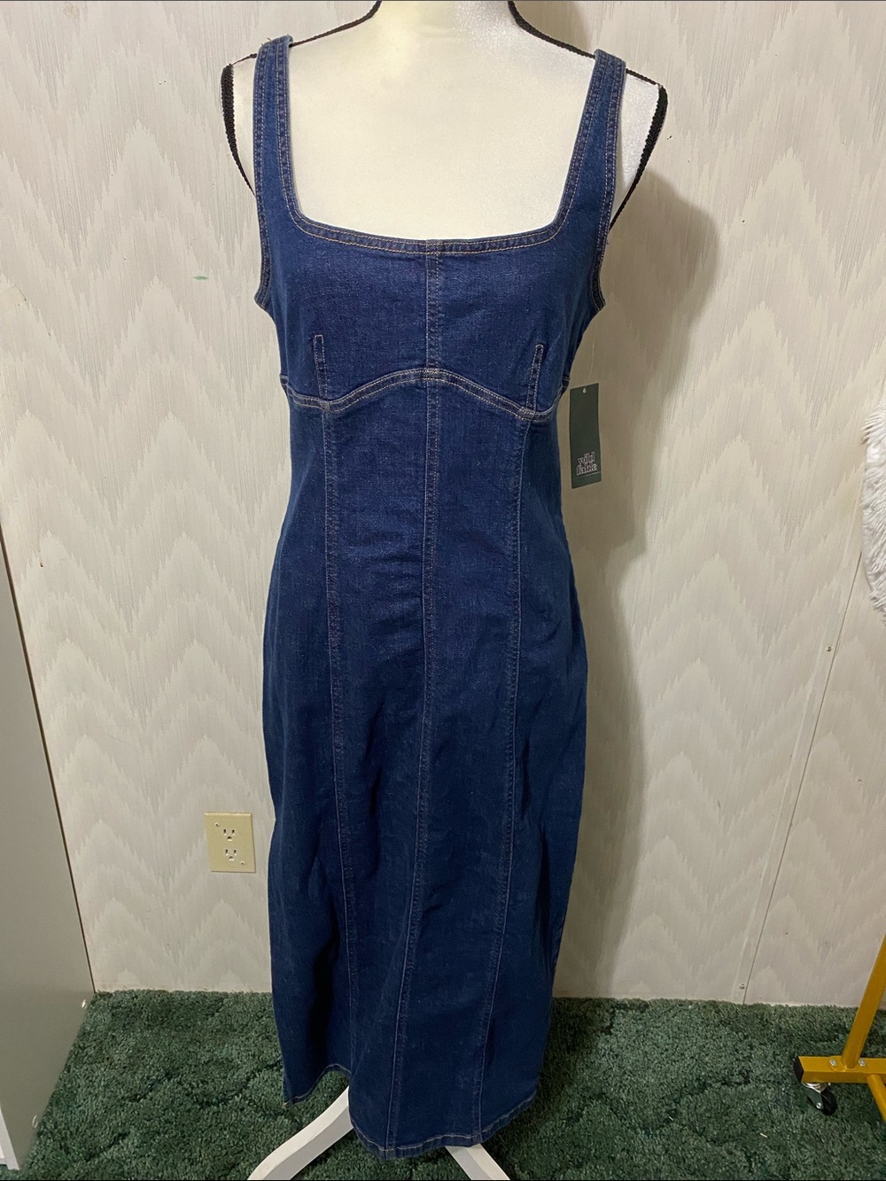 Dark Blue Denim Dress - Women Jeans Style